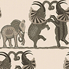 Safari Dance-Behang-Tapete-Cole & Son-Linen & Charcoal-Rol-109/8036-Selected Wallpapers