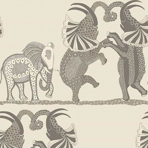 Safari Dance-Behang-Tapete-Cole & Son-Parchment & Soot-Rol-109/8037-Selected Wallpapers