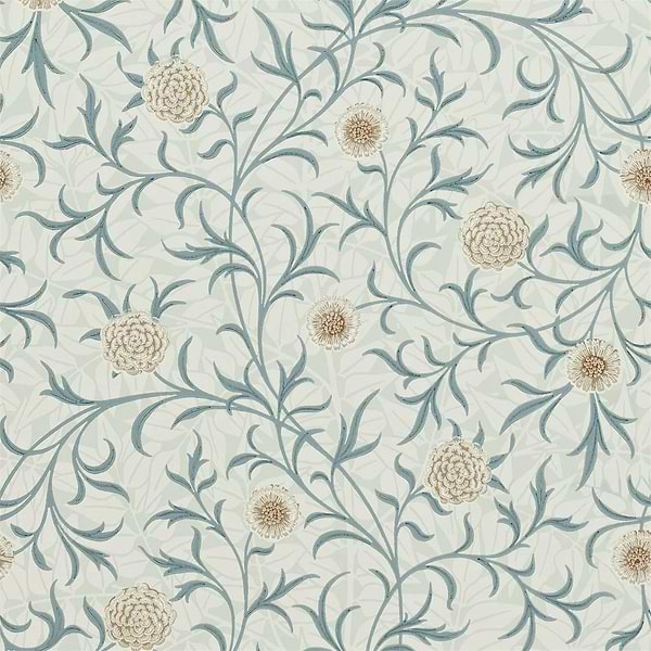 Scroll-behang-Tapete-Morris & Co-Loden/Slate-Rol-210362-Selected Wallpapers