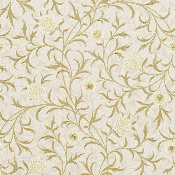Scroll-behang-Tapete-Morris & Co-Vellum/Biscuit-Rol-210363-Selected Wallpapers