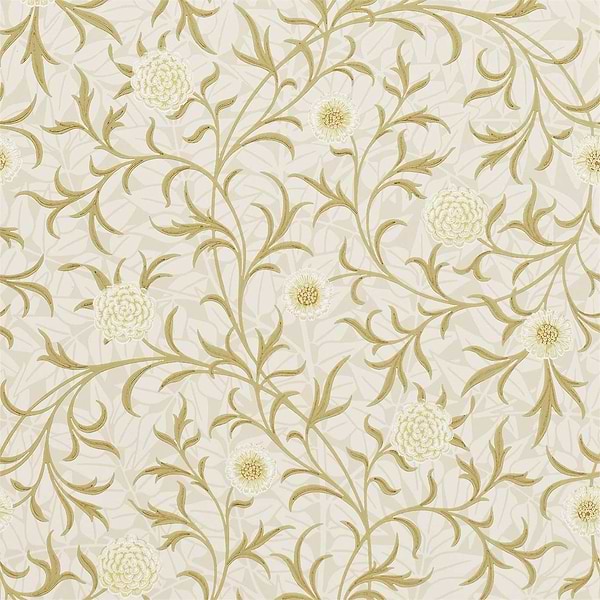 Scroll-behang-Tapete-Morris & Co-Vellum/Biscuit-Rol-210363-Selected Wallpapers