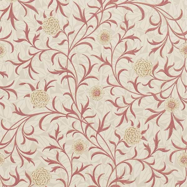 Scroll-behang-Tapete-Morris & Co-Light Brick/Buff-Rol-210364-Selected Wallpapers