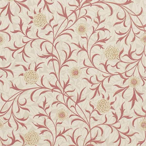Scroll-behang-Tapete-Morris & Co-Light Brick/Buff-Rol-210364-Selected Wallpapers