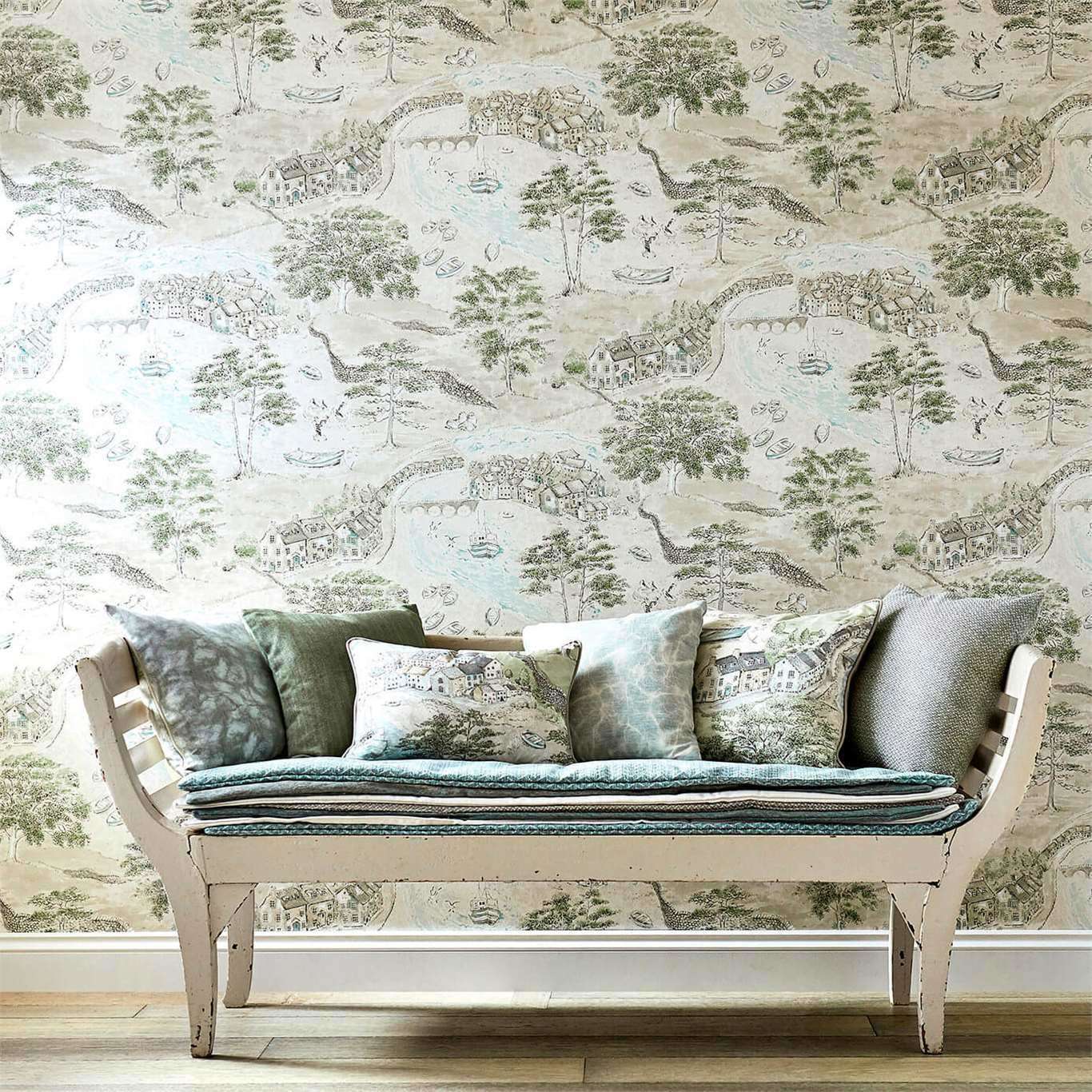 Sea Houses-behang-Tapete-Sanderson-Selected Wallpapers