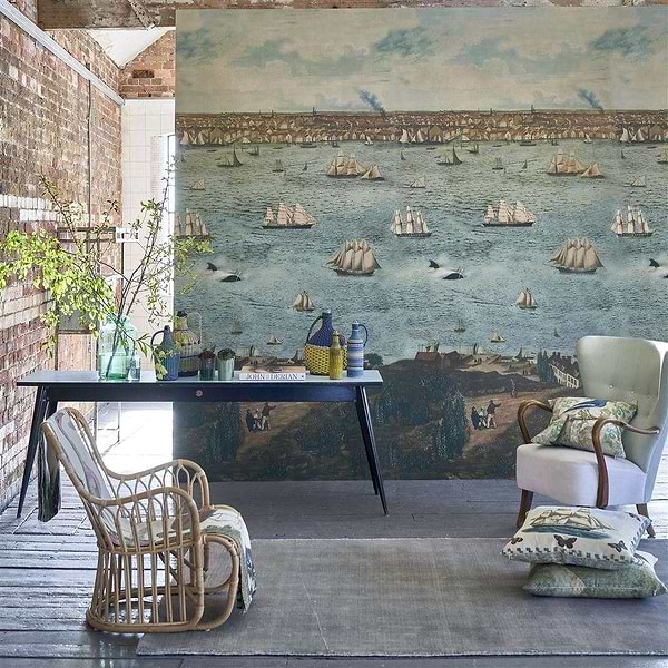 Seaport Ocean-wallpaper-Designers Guild-Ocean-Set-PJD6009 / 01-Selected Wallpapers