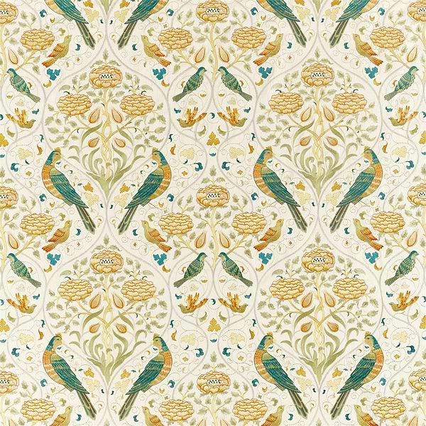 Seasons by May Embroidery stof-Fabric-Tapete-Morris & Co-Selected Wallpapers