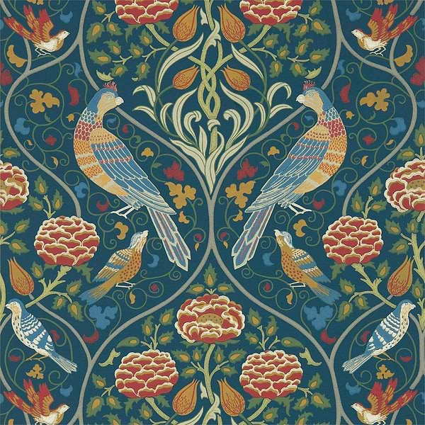 Seasons by May-behang-Tapete-Morris & Co-Indigo-Rol-216686-Selected Wallpapers