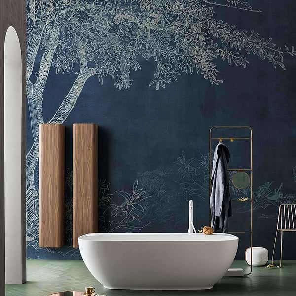 Selva | Fiber Glass-behang-Tapete-Inkiostro Bianco-Selected Wallpapers
