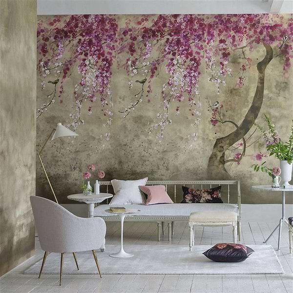 Shinsha Scene 1-behang-Tapete-Designers Guild-Blossom-Set-PDG1116/01-Selected Wallpapers