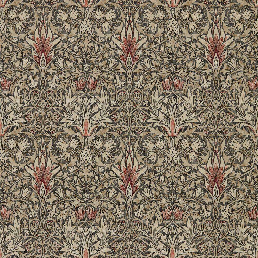 Snakeshead-behang-Tapete-Morris & Co-Charcoal/Spice-Rol-216425-Selected Wallpapers