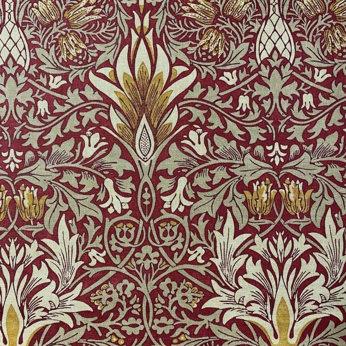 Snakeshead stof-Fabric-Tapete-Morris & Co-Claret/Gold-Meter (M1)-226459-Selected Wallpapers