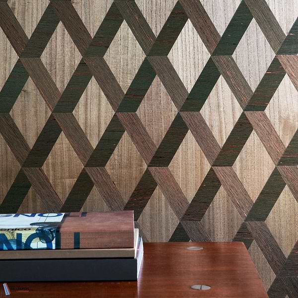 Soie Bois Losange-Behang-Tapete-CMO Paris-Selected Wallpapers