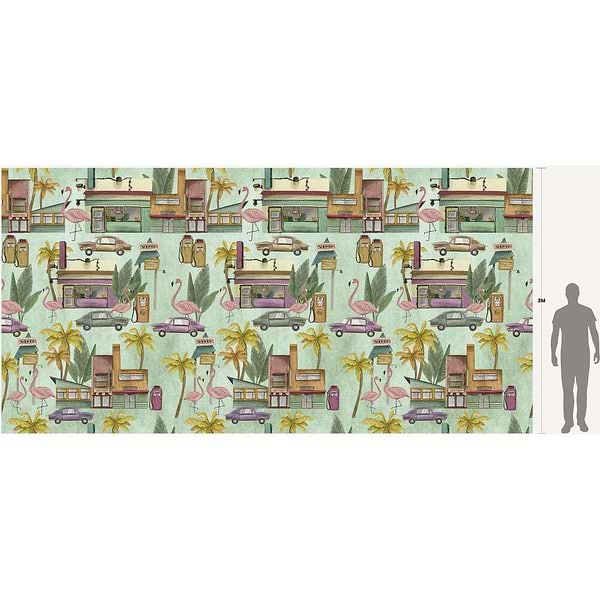 South Beach-behang-Tapete-Inkiostro Bianco-Selected Wallpapers