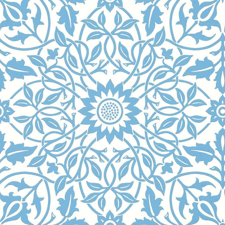 St James Ceiling-Behang-Tapete-Morris & Co-China Blue-Rol-217079-Selected Wallpapers