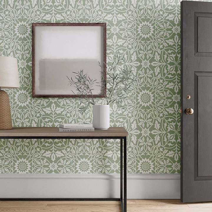 St James Ceiling-Behang-Tapete-Morris & Co-Selected Wallpapers