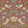 Strawberry Thief-behang-Tapete-Morris & Co-Crimson/Slate-Rol-212563-Selected Wallpapers
