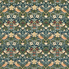 Strawberry Thief Velvet stof-Fabric-Tapete-Morris & Co-Indigo/Thyme-Meter (M1)-236932-Selected Wallpapers