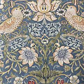 Strawberry Thief stof-Fabric-Tapete-Morris & Co-Slate/Vellum-Meter (M1)-226713-Selected Wallpapers