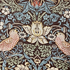 Strawberry Thief stof-Fabric-Tapete-Morris & Co-Chocolate Slate-Meter (M1)-226719-Selected Wallpapers