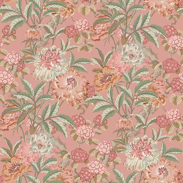 Summer Peony-Behang-Tapete-GP&J Baker-Red-Rol-BW45095.2-Selected Wallpapers