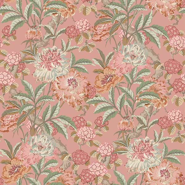 Summer Peony-Behang-Tapete-GP&J Baker-Red-Rol-BW45095.2-Selected Wallpapers