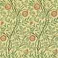 Sweet Briar-behang-Tapete-Morris & Co-Green/Blue/Rust-Rol-210478-Selected Wallpapers