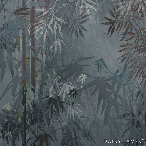 The Bamboo Blue behang-behang-Daisy James-Blue-Vinyl-M2-Selected Wallpapers &amp; Interiors