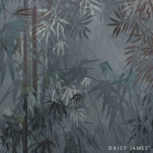 The Bamboo Blue behang-behang-Daisy James-Blue-Vinyl-M2-Selected Wallpapers & Interiors