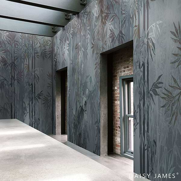 The Bamboo Blue behang-behang-Daisy James-Selected Wallpapers & Interiors