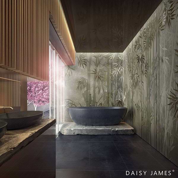 The Bamboo Green behang-behang-Daisy James-Selected Wallpapers & Interiors