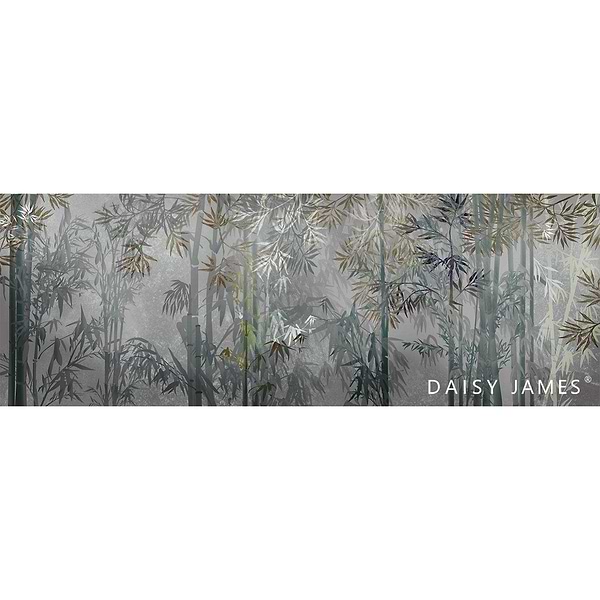 The Bamboo Grey behang-behang-Daisy James-Selected Wallpapers &amp; Interiors