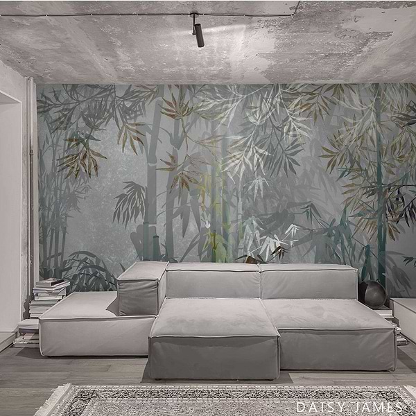The Bamboo Grey behang-behang-Daisy James-Selected Wallpapers &amp; Interiors