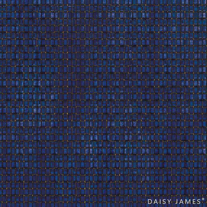 The Berlin Blue behang-Behang-Daisy James-Vinyl-Blue-M2-Selected Wallpapers &amp; Interiors