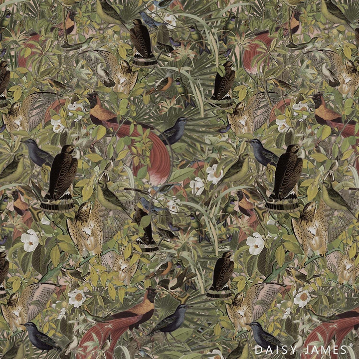 The Bird of Paradise behang-behang-Daisy James-Multicolor-Vinyl-M2-Selected Wallpapers &amp; Interiors