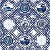 The Blue Delft NO 1 behang-behang-Daisy James-Original-Vinyl-M2-Selected Wallpapers & Interiors