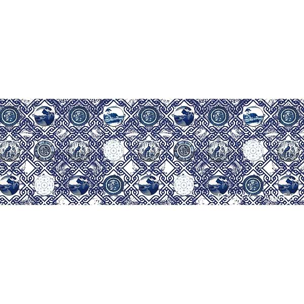 The Blue Delft NO 1 behang-behang-Daisy James-Selected Wallpapers &amp; Interiors