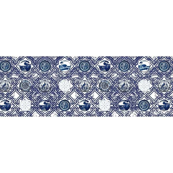 The Blue Delft NO 1 behang-behang-Daisy James-Selected Wallpapers & Interiors