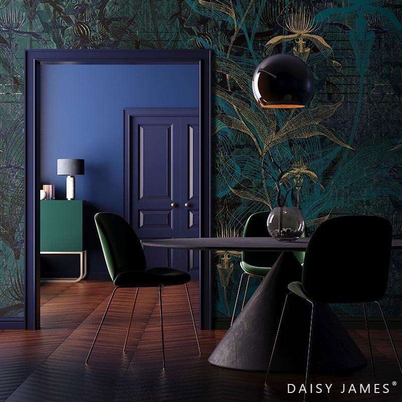 The Blue Orchid behang-behang-Daisy James-Selected Wallpapers &amp; Interiors