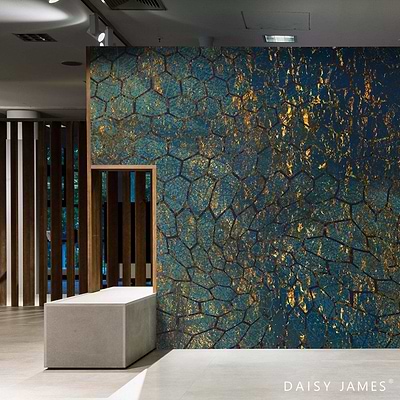 The Blue and Gold behang-Behang-Daisy James-Selected Wallpapers &amp; Interiors