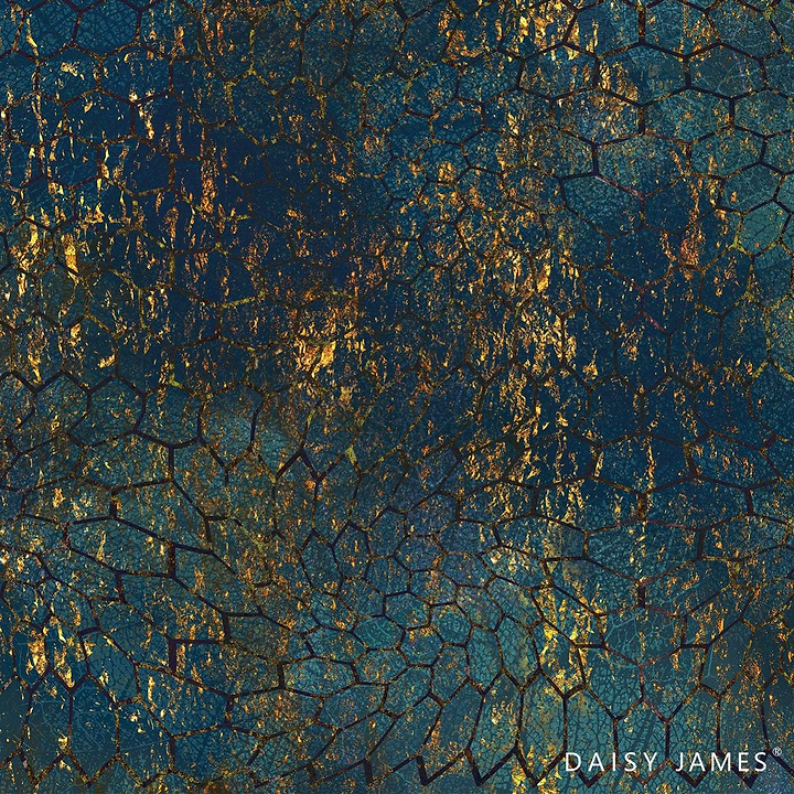 The Blue and Gold behang-Behang-Daisy James-Original-Vinyl-M2-Selected Wallpapers &amp; Interiors