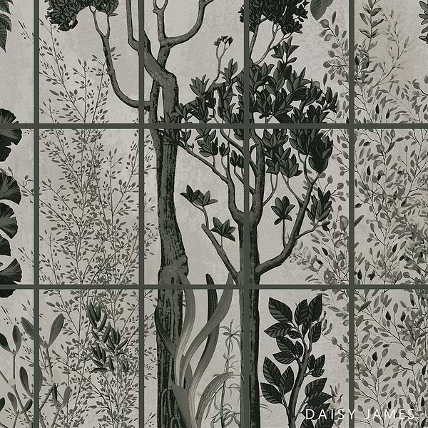 The Botany behang-behang-Daisy James-Green-Vinyl-M2-Selected Wallpapers &amp; Interiors
