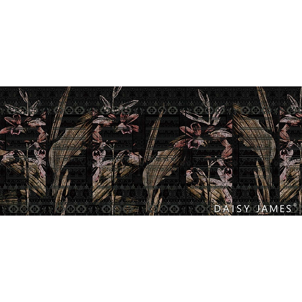 The Cartouche Black behang-behang-Daisy James-Selected Wallpapers &amp; Interiors