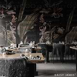 The Cartouche Black behang-behang-Daisy James-Selected Wallpapers & Interiors
