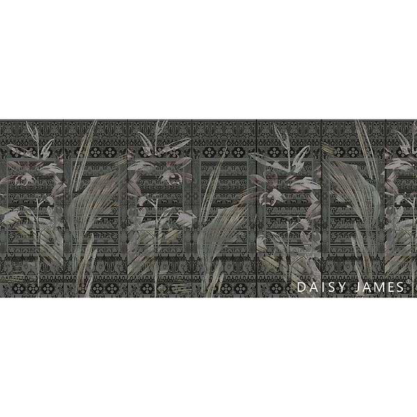 The Cartouche Grey behang-behang-Daisy James-Selected Wallpapers & Interiors