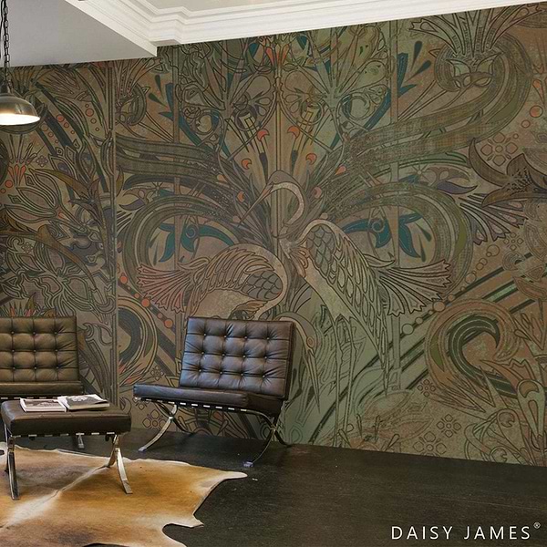 The Crane No2 behang-behang-Daisy James-Selected Wallpapers & Interiors