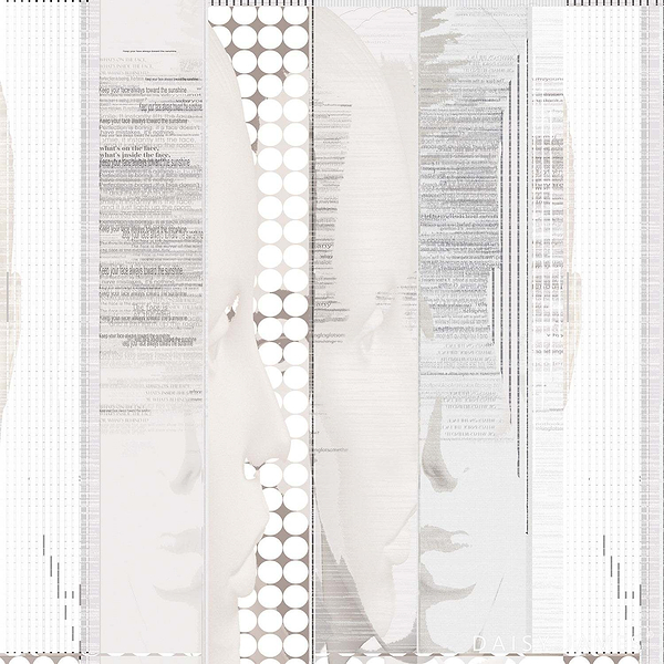 The Faces behang-behang-Daisy James-Original-Vinyl-M2-Selected Wallpapers &amp; Interiors