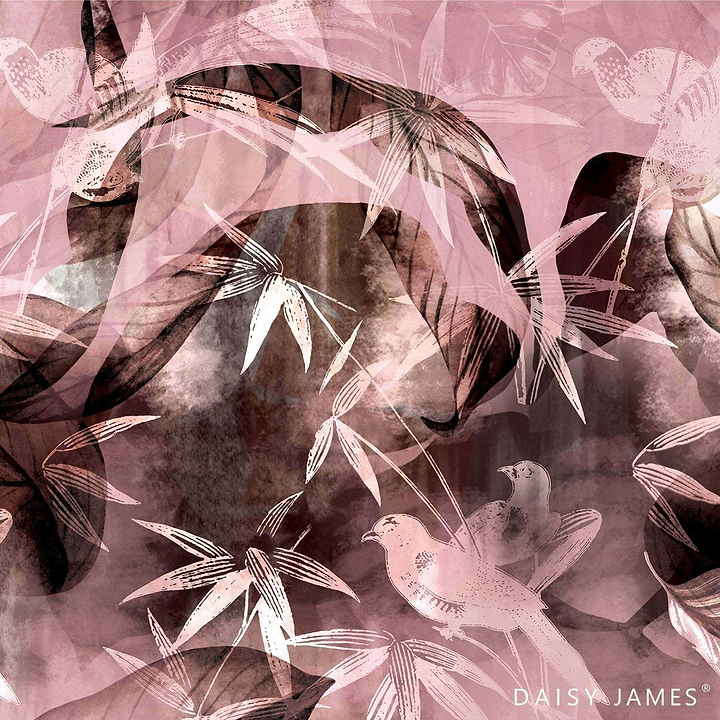 The Fairytale behang-Behang-Daisy James-Vinyl-Pink-M2-Selected Wallpapers &amp; Interiors