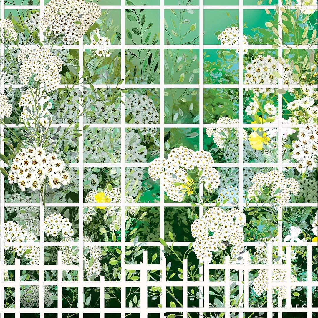 The Fence behang-behang-Daisy James-Original-Vinyl-M2-Selected Wallpapers &amp; Interiors