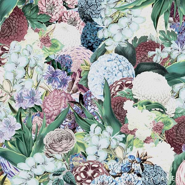 The Flowery Pastel behang-behang-Daisy James-Pastel-Vinyl-M2-Selected Wallpapers &amp; Interiors