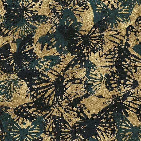 The Flutter-behang-Tapete-Inkiostro Bianco-Goud-Gold Leaf-INKNRAL2001-Selected Wallpapers